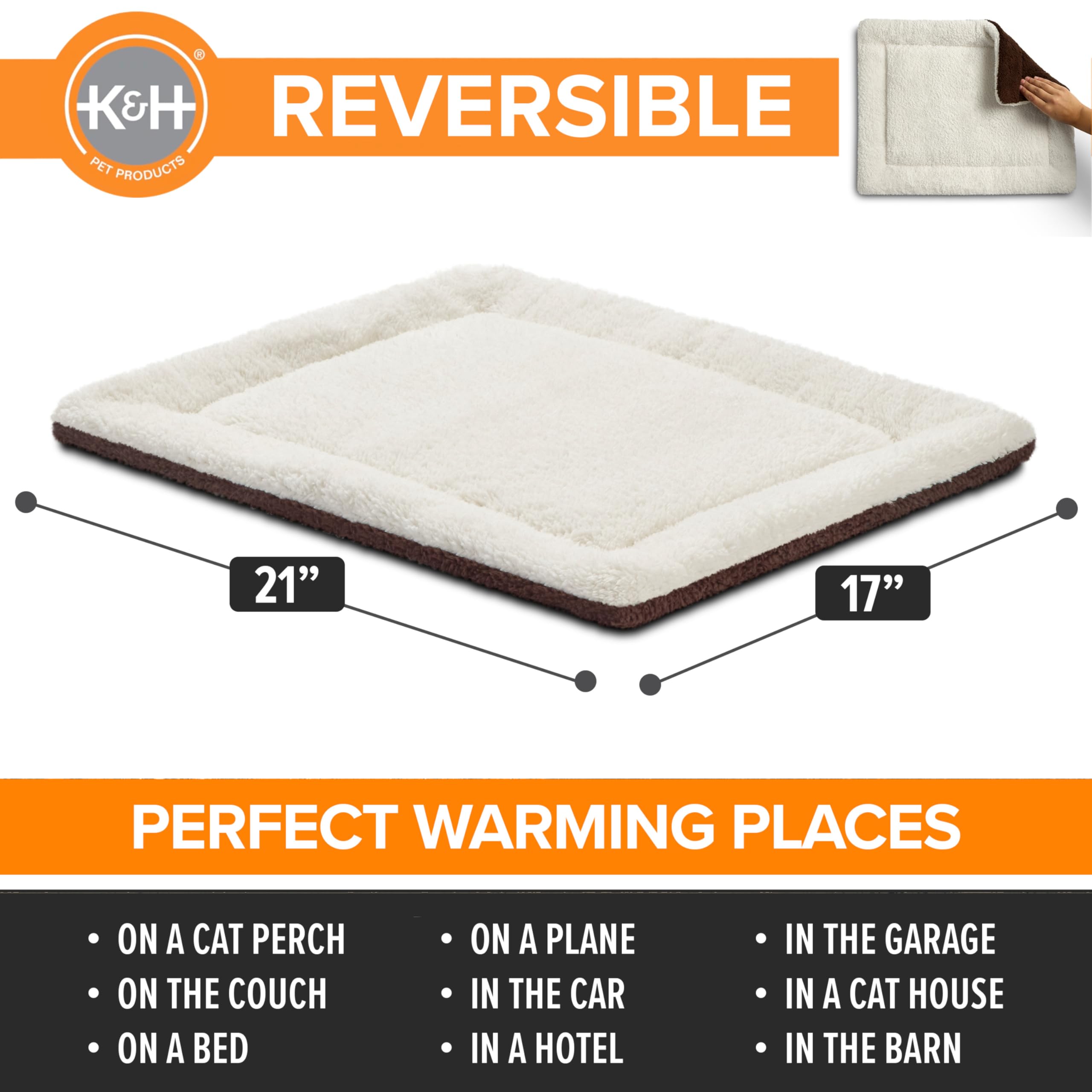 Cama para gatos 21x17 pulgadas, tamaño ideal para muebles.