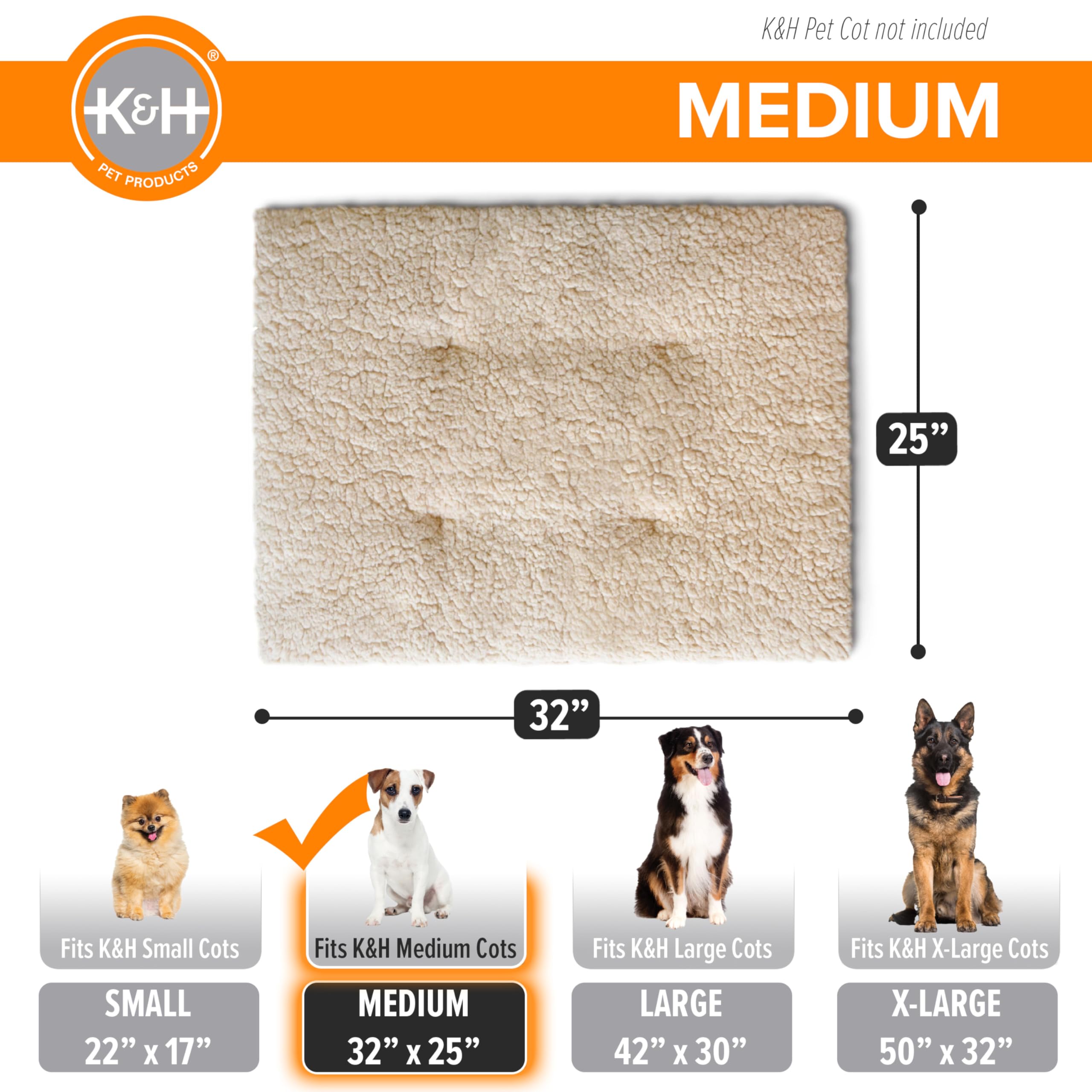 Almohadón lavable a máquina para cama de perro K&H