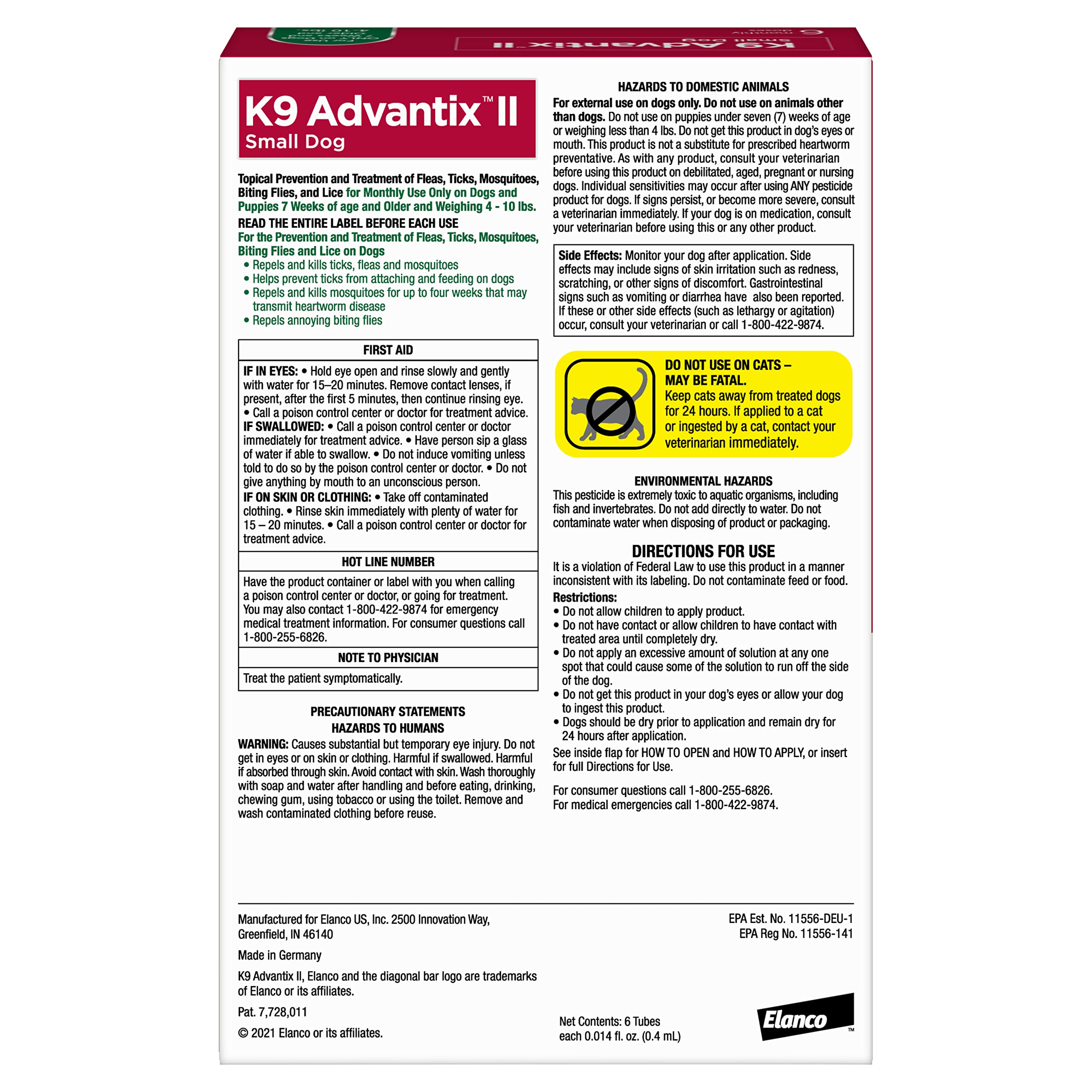 Aplicación de K9 Advantix II en perro pequeño para protección rápida