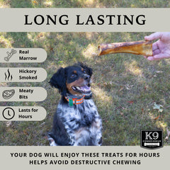 Hueso de masticación larga de K9 Connoisseur para perros que muerden con intensidad.