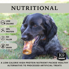 Hueso natural de K9 Connoisseur con ingrediente único, sin aditivos artificiales.