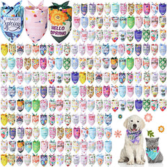 Kacctyen bandana para perro con patrones florales primaverales, ideal para fotos