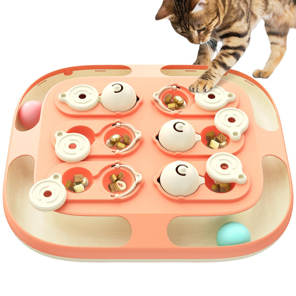 KADTC rompecabezas para gatos con bolas deslizantes que estimulan la mente.