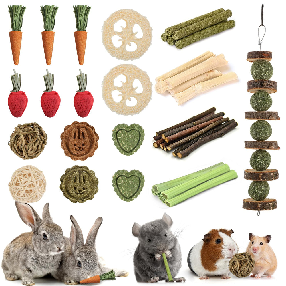 Kagoty Juguetes para conejo: variedad natural para estimular juego y exploración.