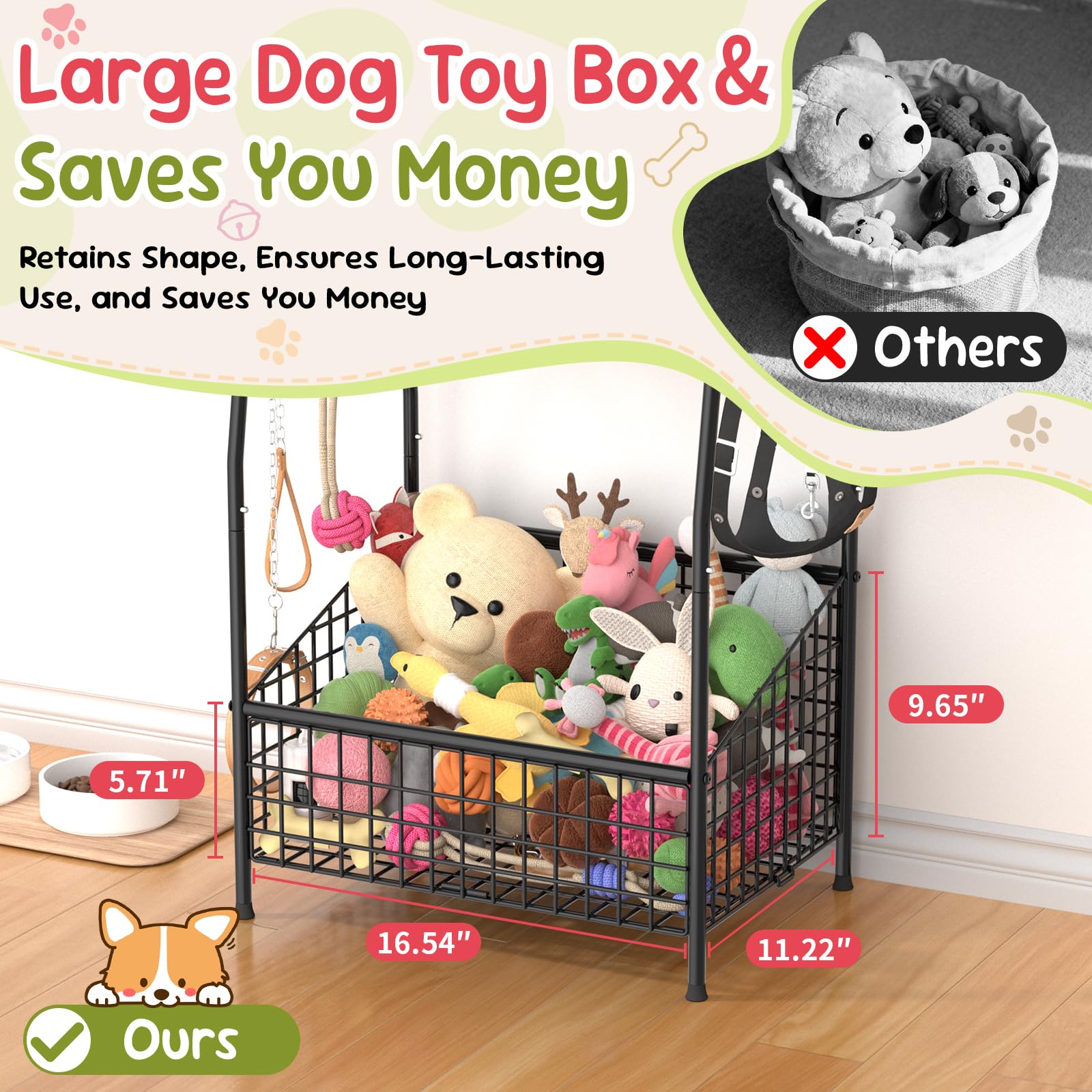 Kaiferty cesta ventilada para perros reduce olores y permite secado rápido.