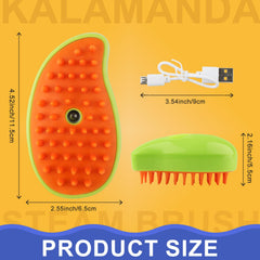 KALAMANDA cepillo para mascotas, mango ergonómico y uso 3 en 1 para limpieza y masaje.