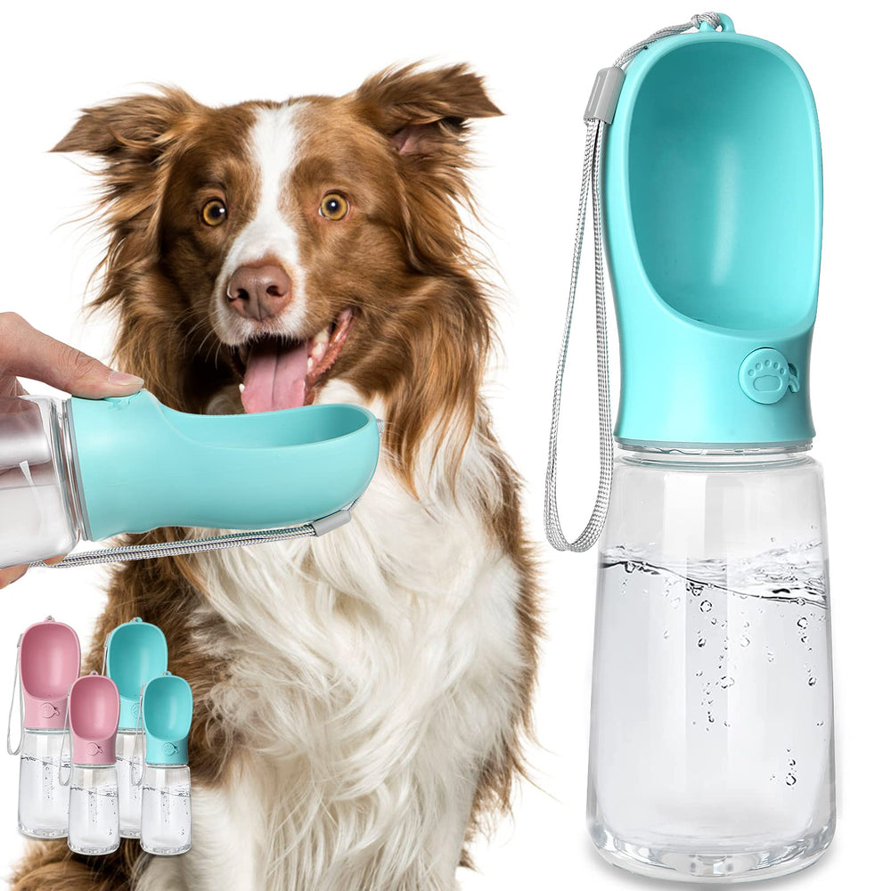 Gourde Kalimdor pour chien bleu avec auge généreuse pour boire en promenade