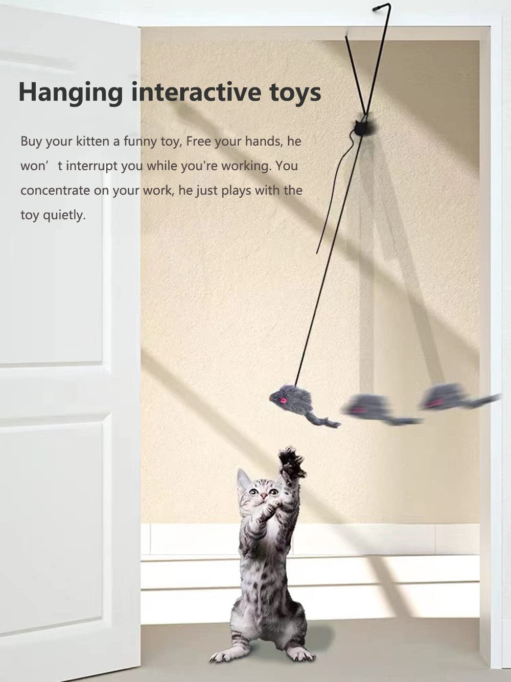 Kalimdor juguete colgante para gatos ideal para ejercicio