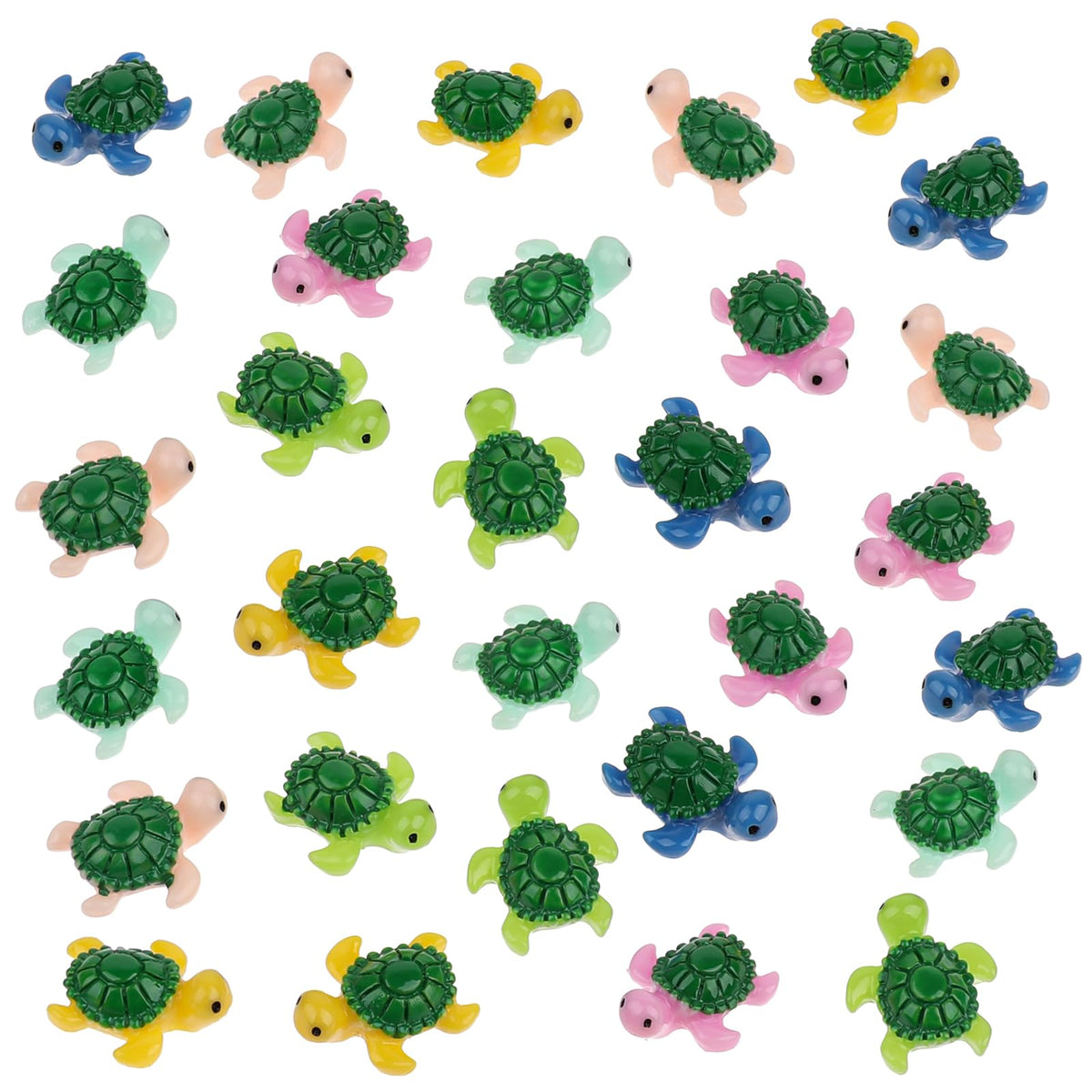 Tortugas Kalione miniatura verde, ideal para jardines en miniatura y acentos decorativos.