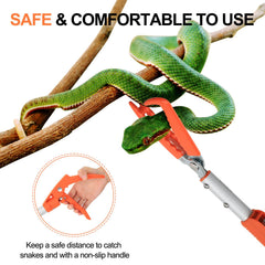 Kalkal boca amplia cierra con silicona para minimizar daño a la serpiente.