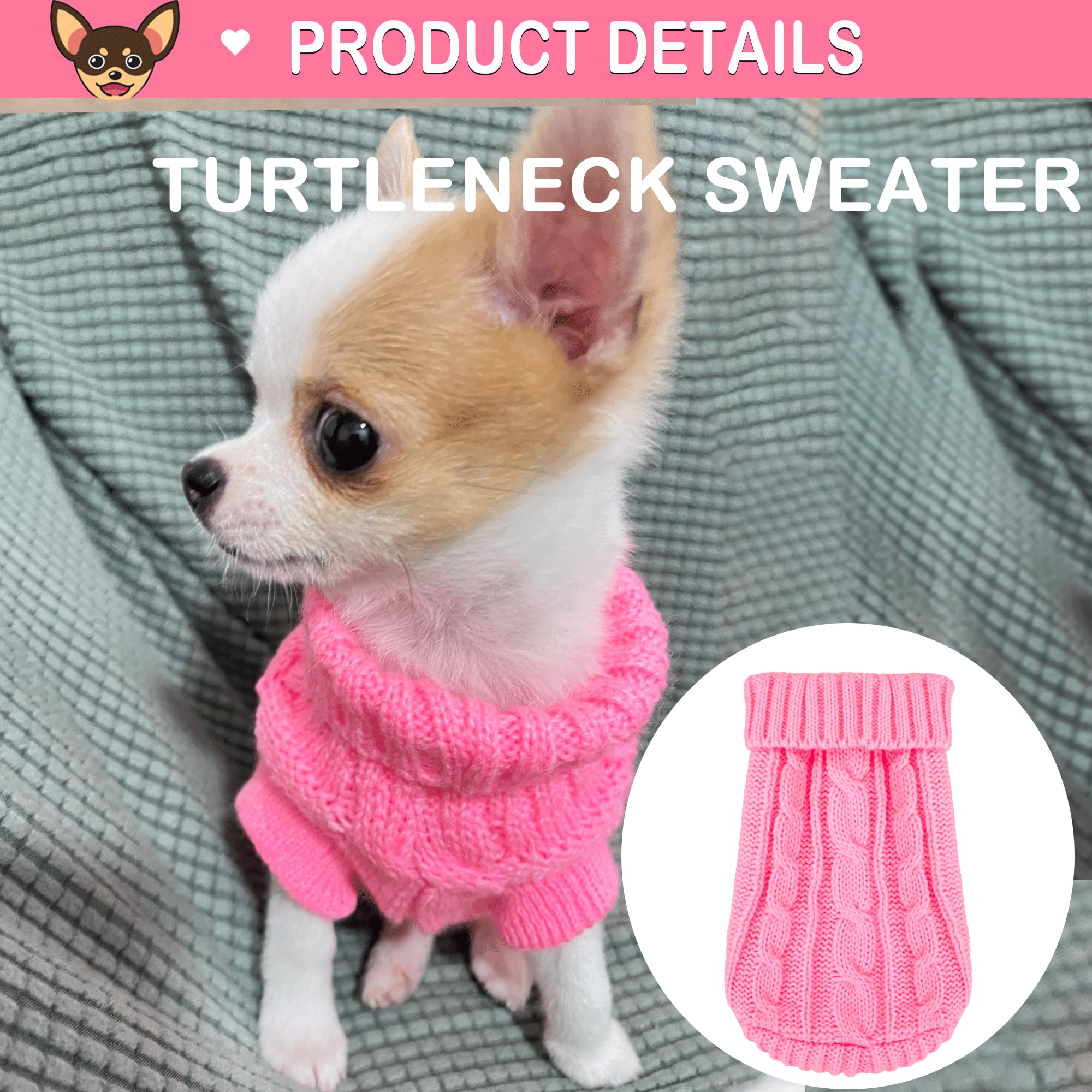 Kallfirs cutie colores disponibles, suéter perfecto para perros pequeños.