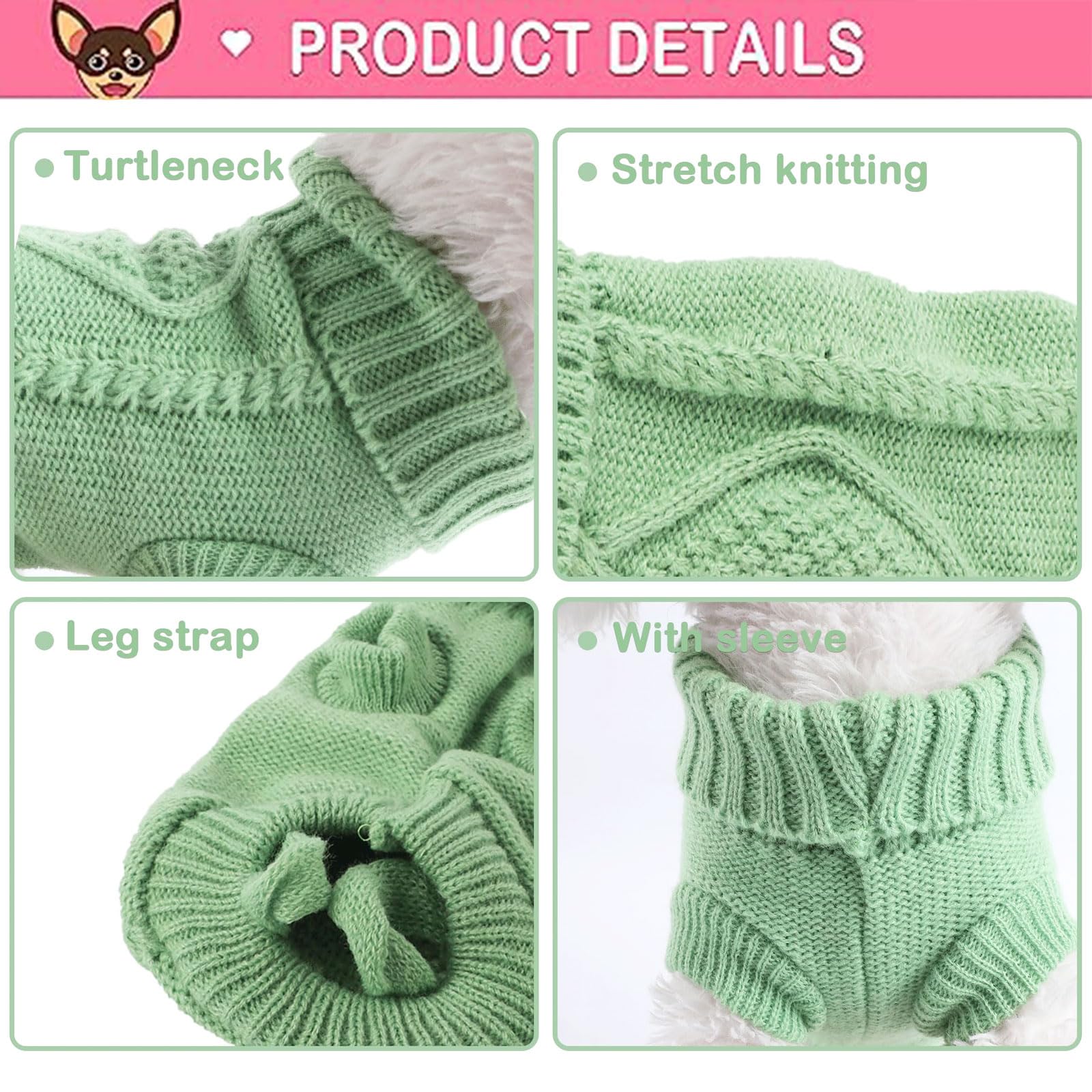 Ajuste elástico en sudadera Kallfir's cutie, cómodo para razas miniatura.