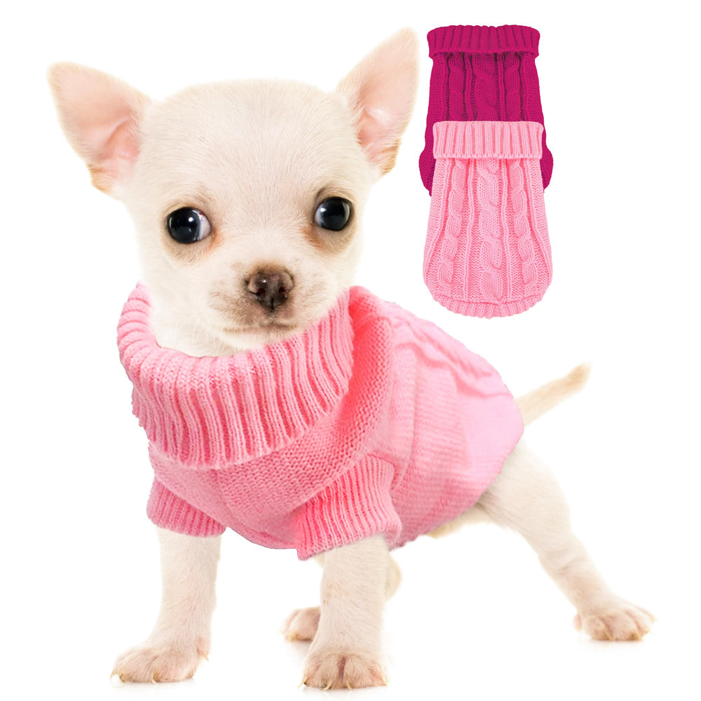 Kallfirs cutie suéter Chihuahua XXS, dos piezas, ideal para abrigar a tu mascota.