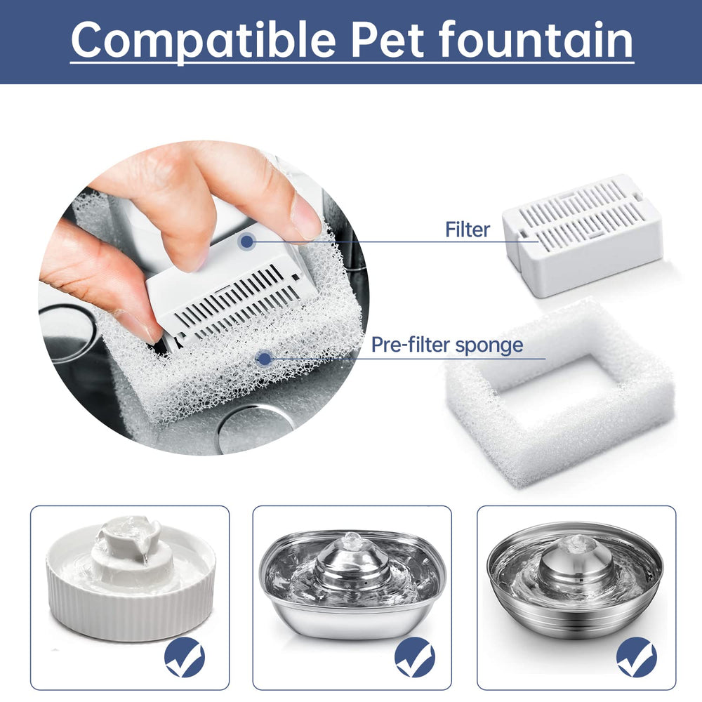 Filtro de espuma KANCHOU para fuente de gato retiene pelos y suciedad