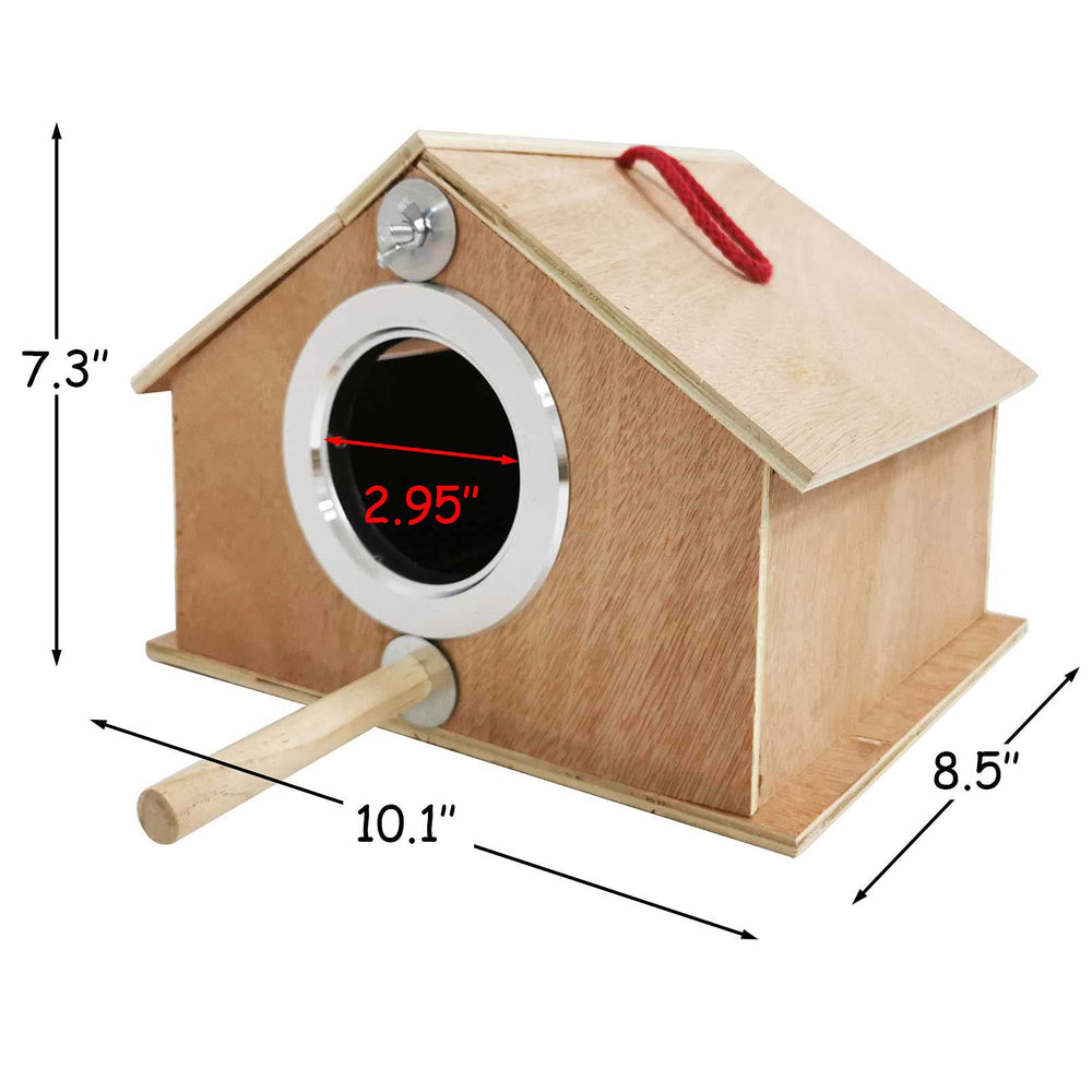 Kathson caja-nido para aves pequeñas, espacio cómodo para descanso y cría.