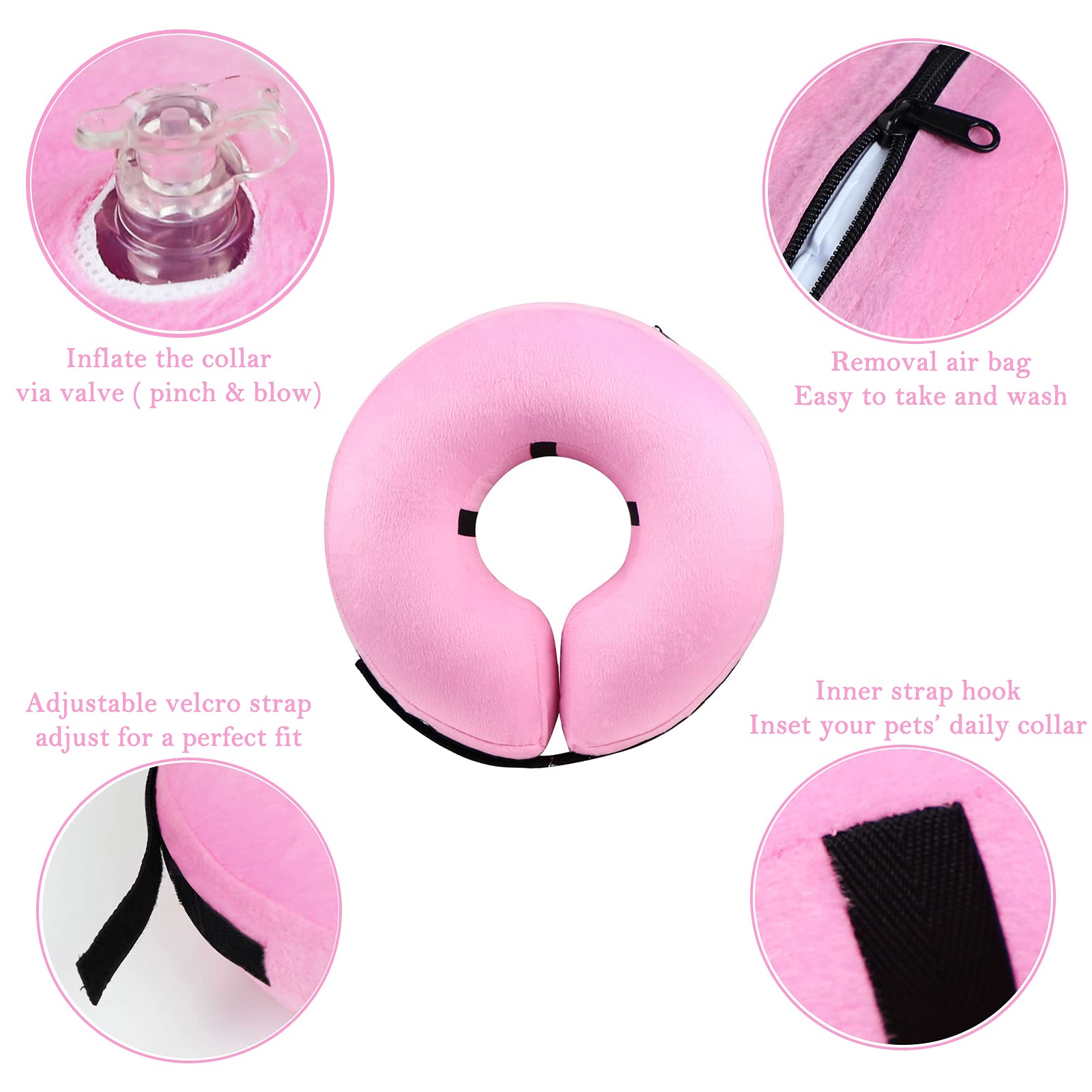 Katoggy collar inflable donut ligero y cómodo, sin bloquear la visión.