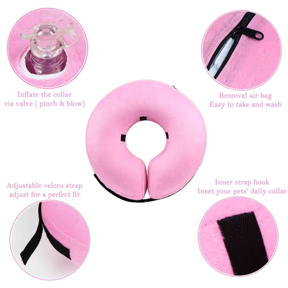 Katoggy collar inflable donut ligero y cómodo, sin bloquear la visión.