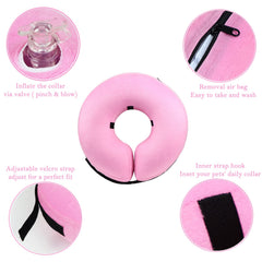 Katoggy collar inflable donut ligero y cómodo, sin bloquear la visión.