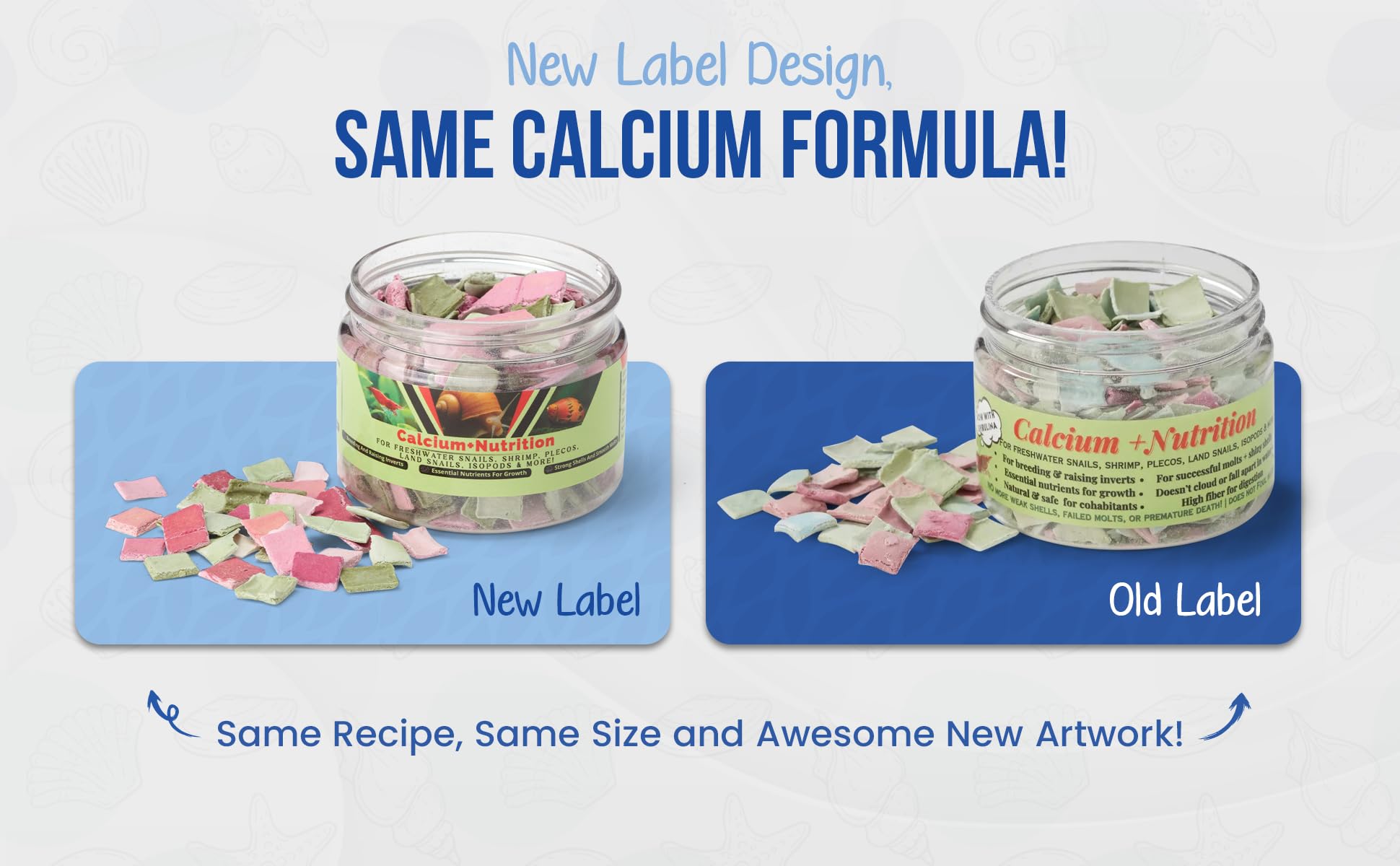 KatsAquatics Calcium + Nutrition, tabletas para cría de invertebrados con caparazones fuertes