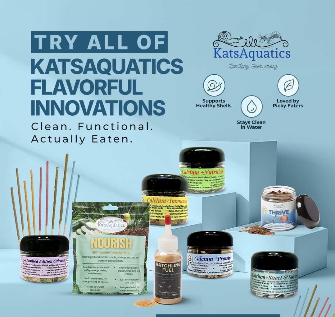 KatsAquatics Calcium + Nutrition, tabletas de hundimiento rápido para alimentación eficiente