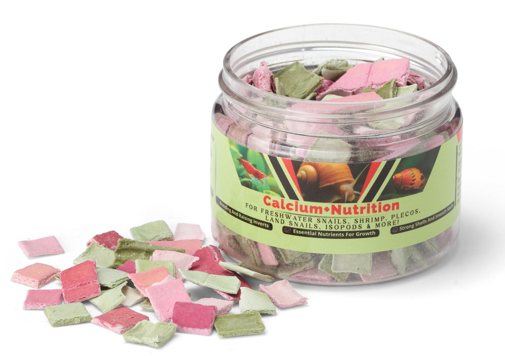 KatsAquatics Calcium + Nutrition, tabletas listas para alimentar camarones y caracoles