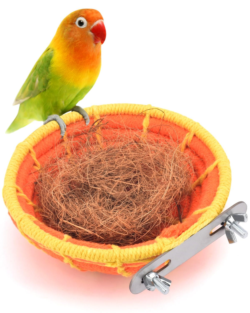 Nido de KATUMO para cría de aves con fibra de coco natural.