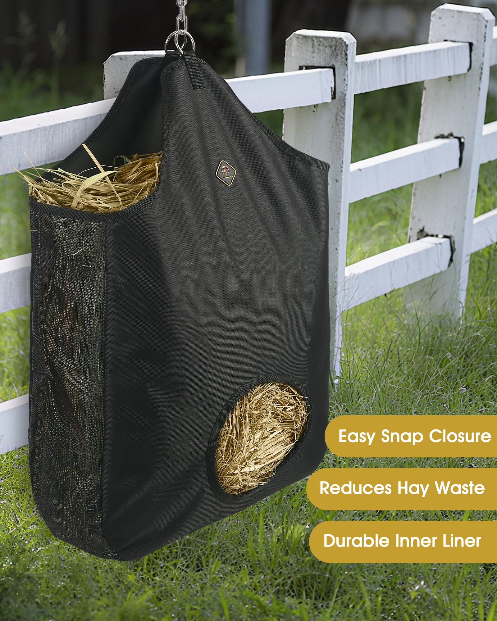 Kavallerie bolsa de heno para caballos con forro interior duradero.