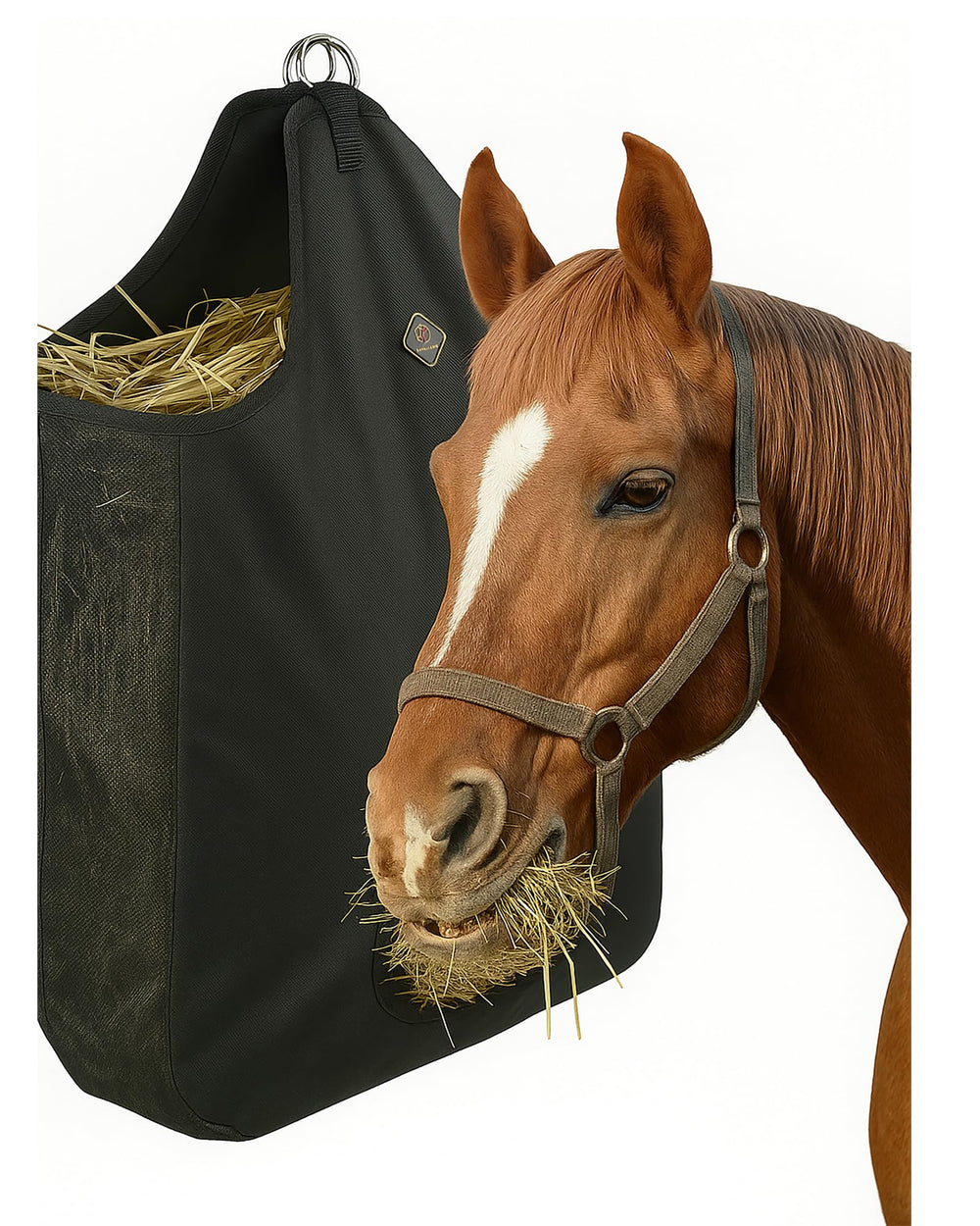 Kavallerie bolsa de heno para caballos con malla lateral para mayor ventilación.