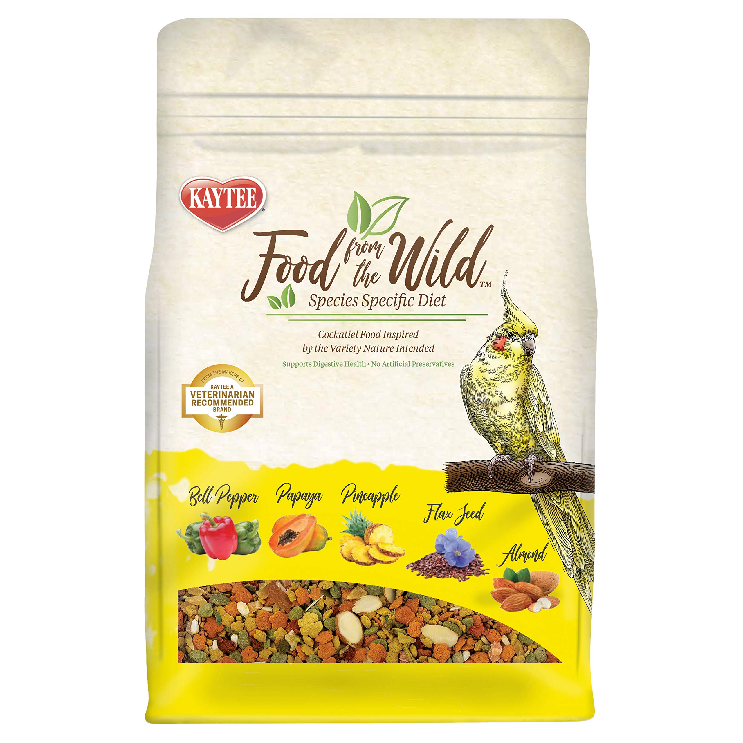 Kaytee Alimento Salvaje para aves, mezcla para forraje que fomenta enriquecimiento natural.