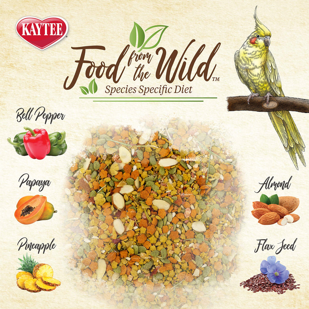Kaytee Alimento Salvaje para aves, texturas enriquecidas para estimulación mental diaria.
