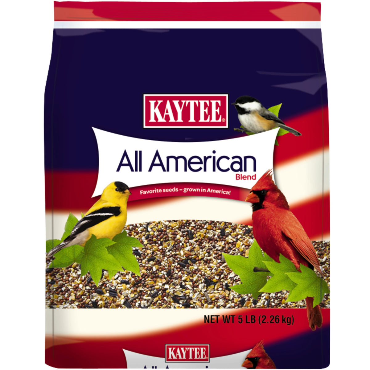 Kaytee All American bolsa de mezcla de semillas para aves, ideal para atraer aves silvestres.