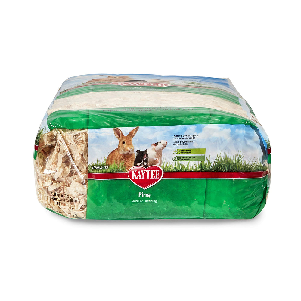 Kaytee cama de pino ecológica para jaulas ventiladas, limpieza sencilla.
