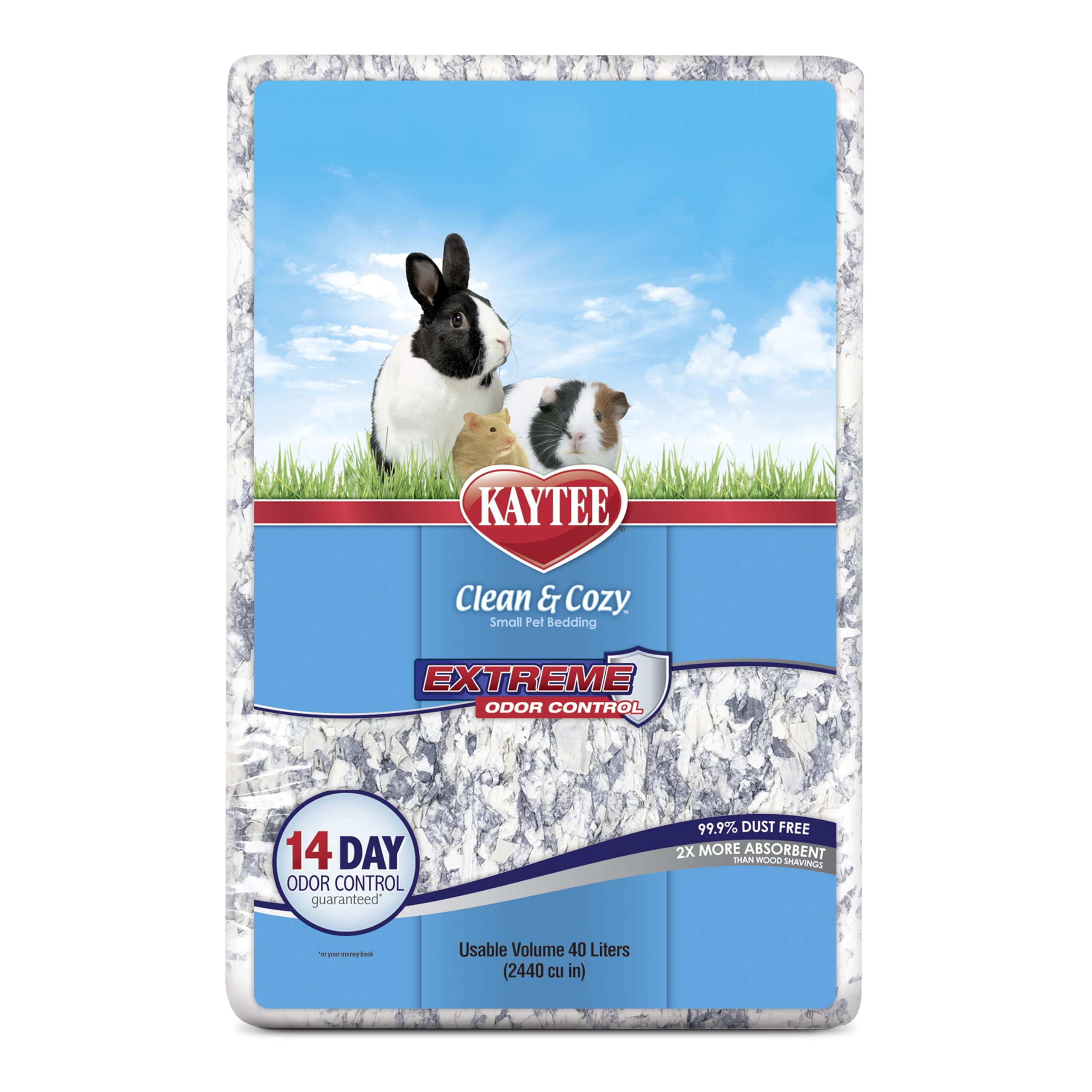 Kaytee Clean & Cozy olor-extremo en 40l para jaulas pequeñas.
