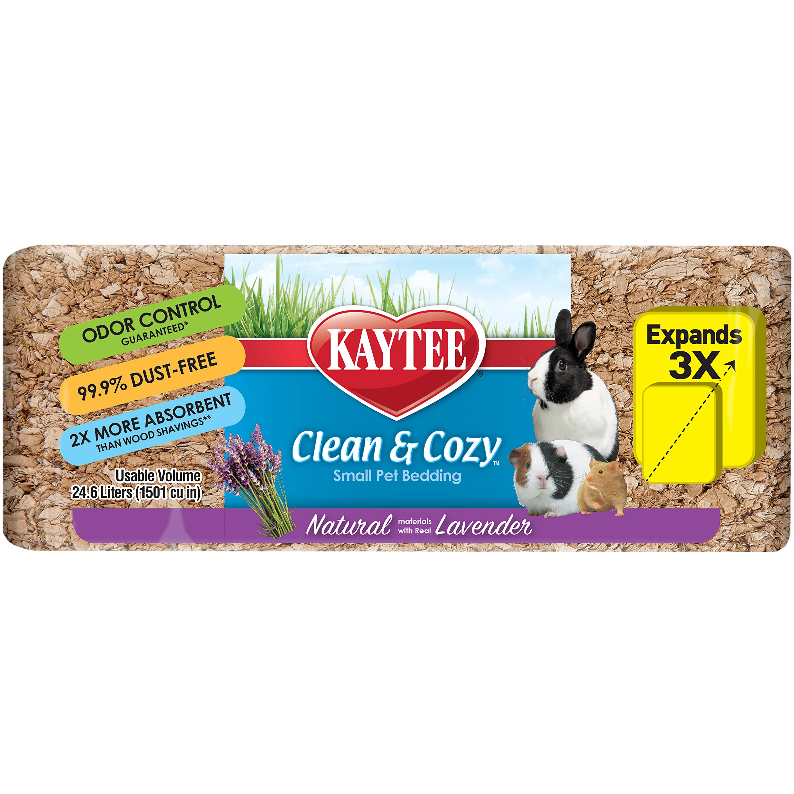 Kaytee Clean y Cozy seguro para todas las mascotas, sin químicos peligrosos.