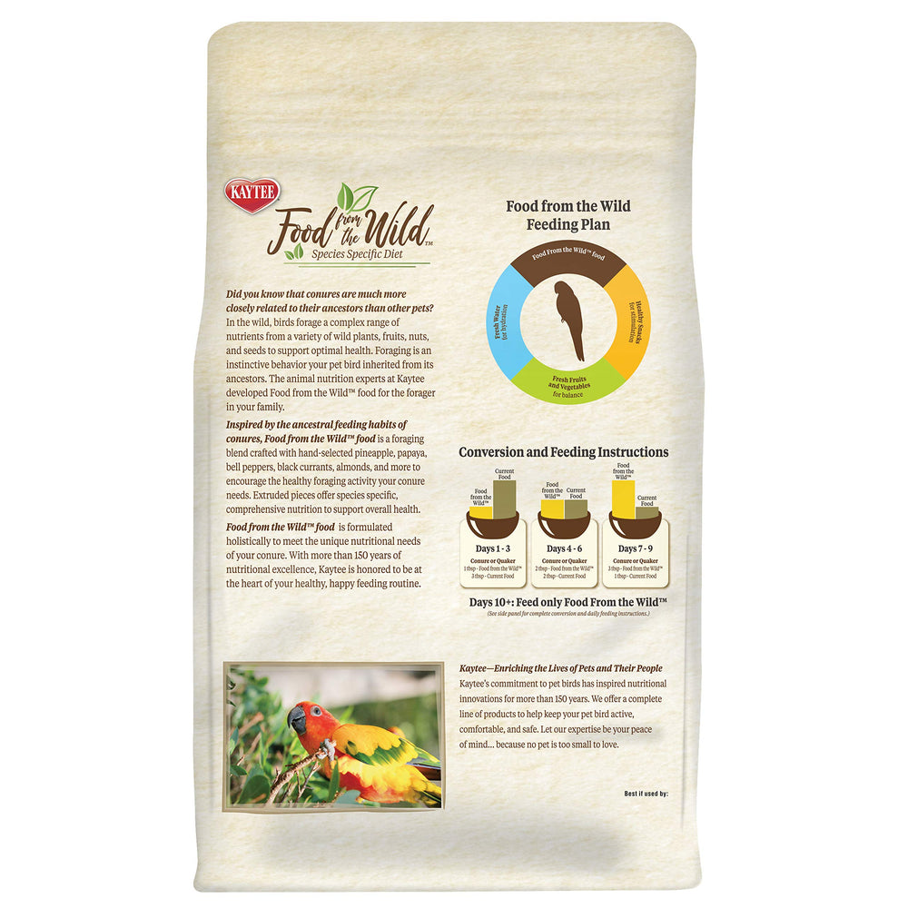 Kaytee Conure aroma frutal en la mezcla, experiencia sensorial atractiva
