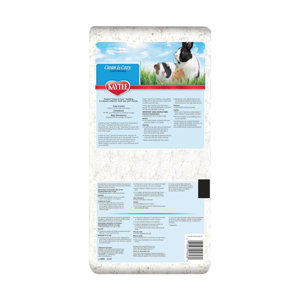 Kaytee Clean & Cozy: control de olor para frescura constante del hábitat.