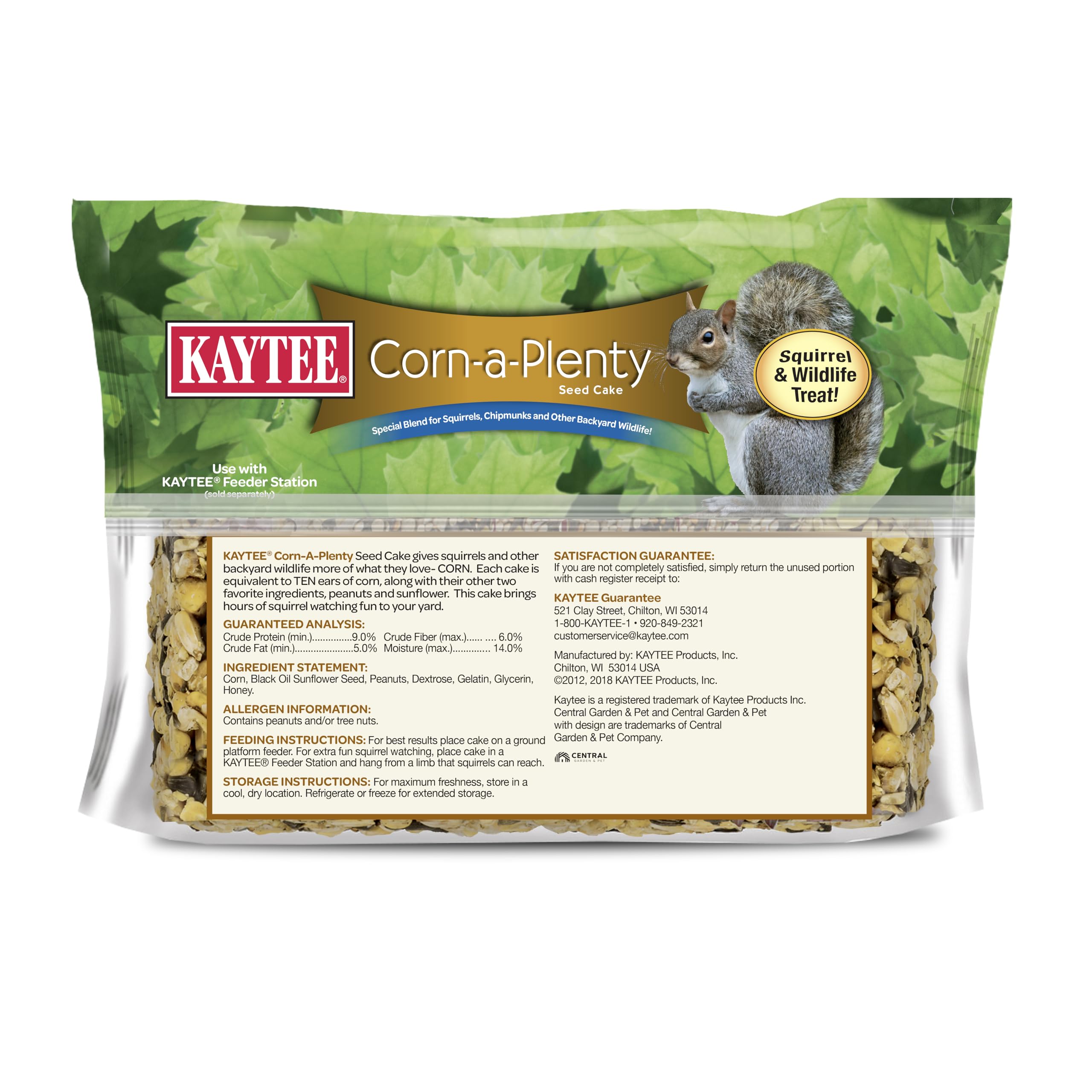 Kaytee Corn-A-Plenty Cake bloque duradero para fauna silvestre.