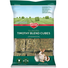 Cubos Kaytee con mezcla de heno Timothy para mordisqueo diario.