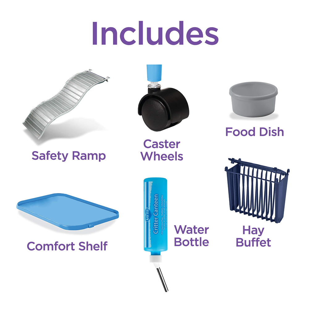 Kaytee Deluxe dos niveles habitat con estante confort para descanso diario