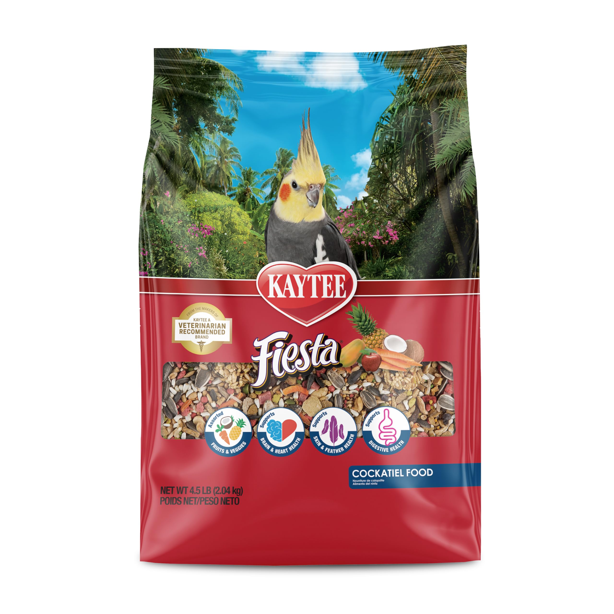 Kaytee Fiesta para cockatiel: alimento variado que estimula el forrajeo