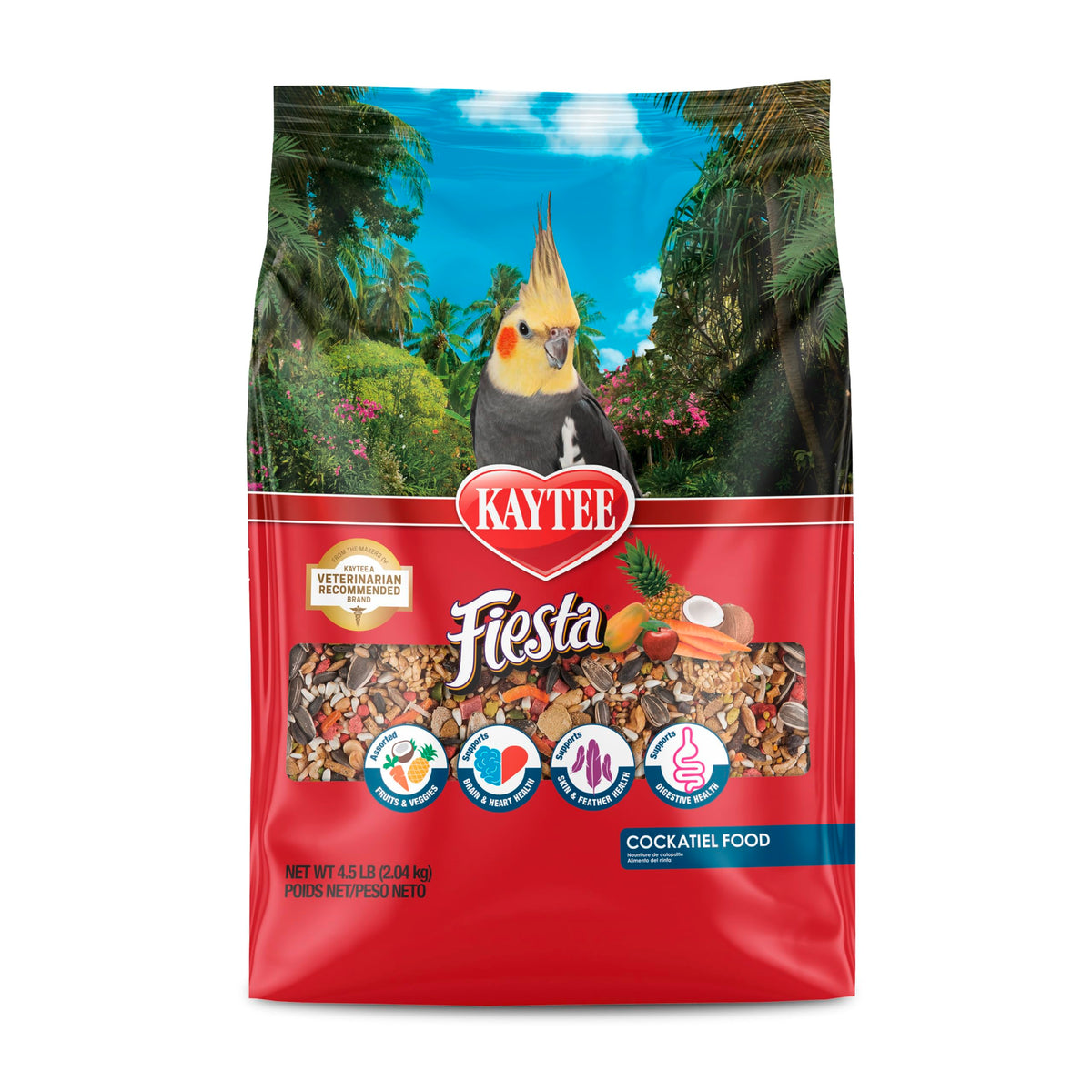 Kaytee Fiesta para cockatiel: alimento variado que estimula el forrajeo