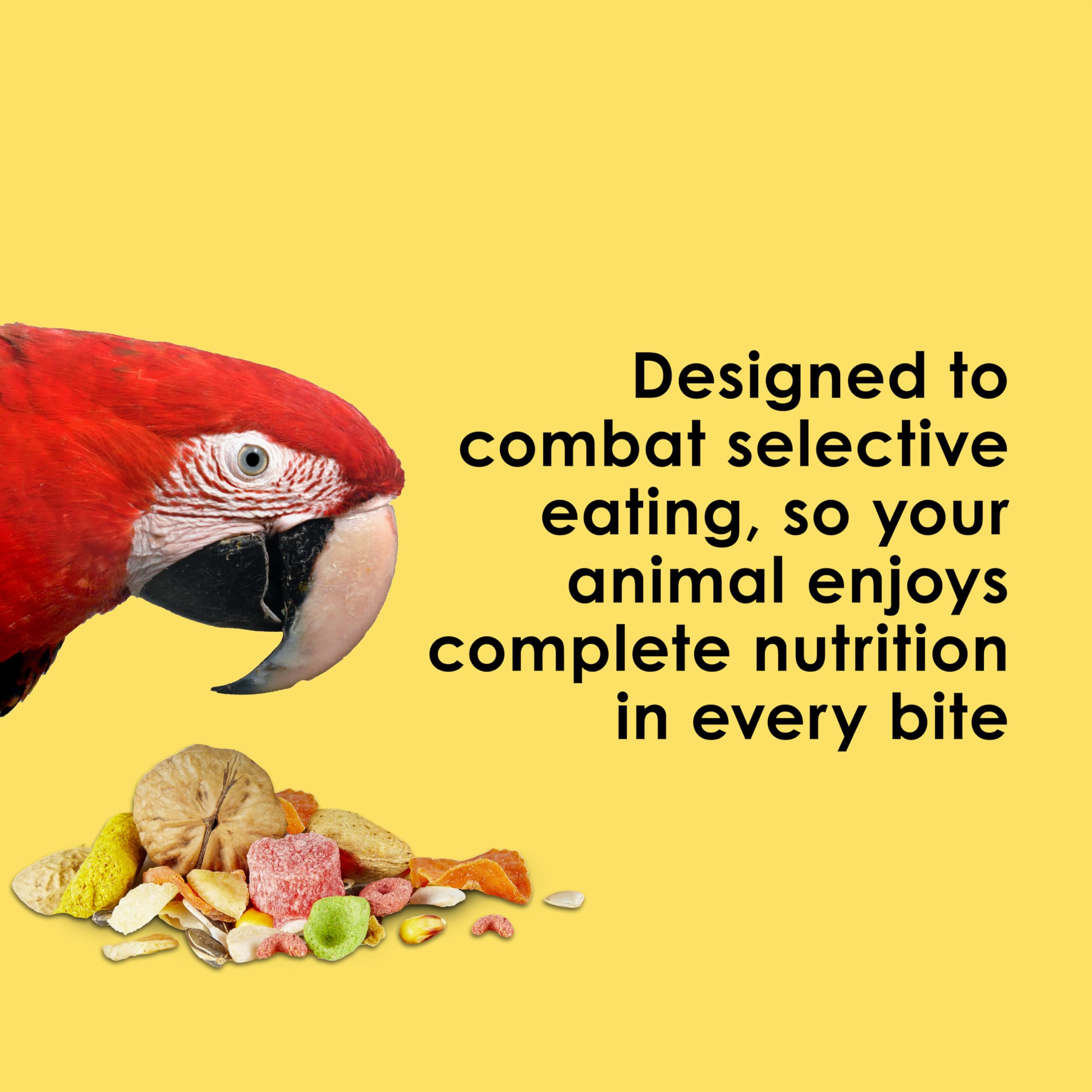 Kaytee Fiesta Big Bites: cuidado de piel y plumas, plumaje más vibrante.