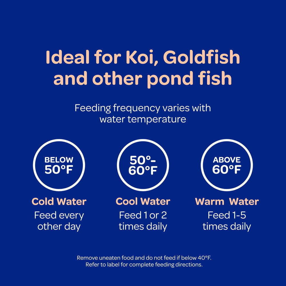 Alimento Kaytee para koi y otros peces de estanque.