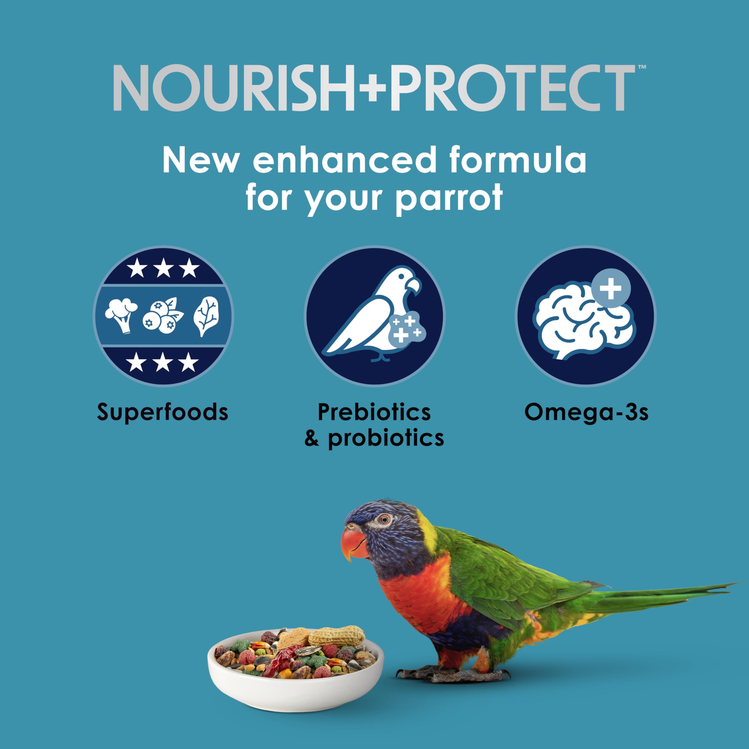 Kaytee Forti-Diet Pro Health, mezcla de frutas y nueces para sabor variado.