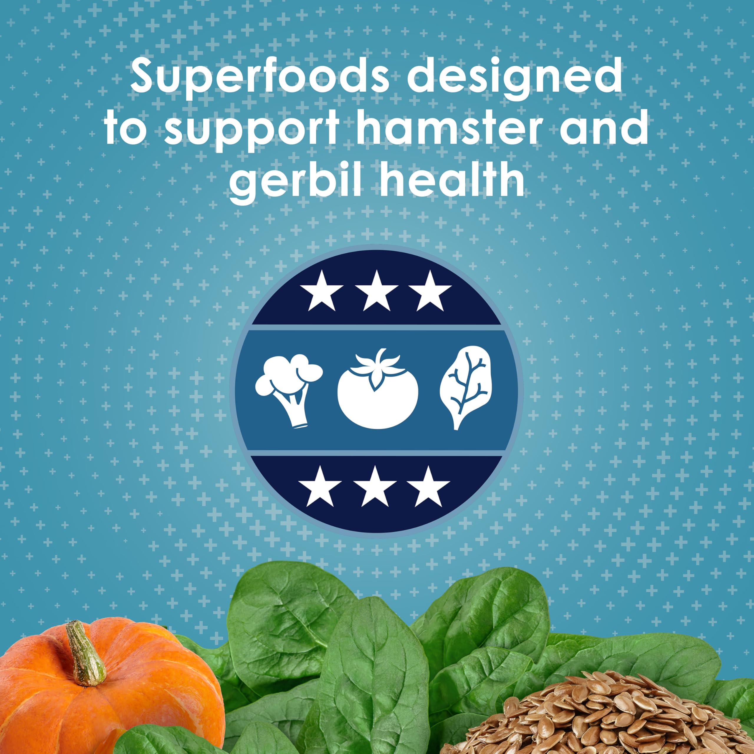 Kaytee Forti-Diet Pro Health con calabaza y espinacas para nutrientes clave.