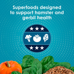 Kaytee Forti-Diet Pro Health con calabaza y espinacas para nutrientes clave.
