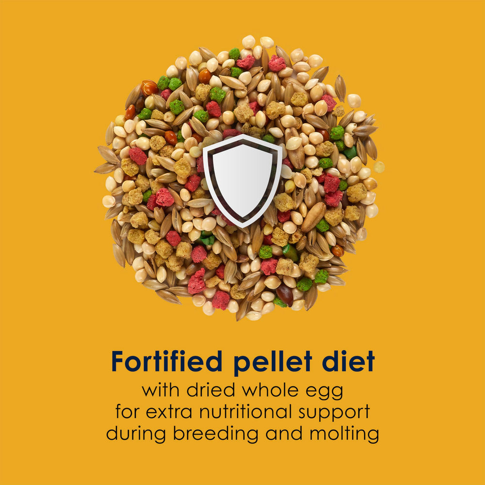 Kaytee Forti-Diet Pro Health Egg-Cite, envase práctico para alimentación diaria