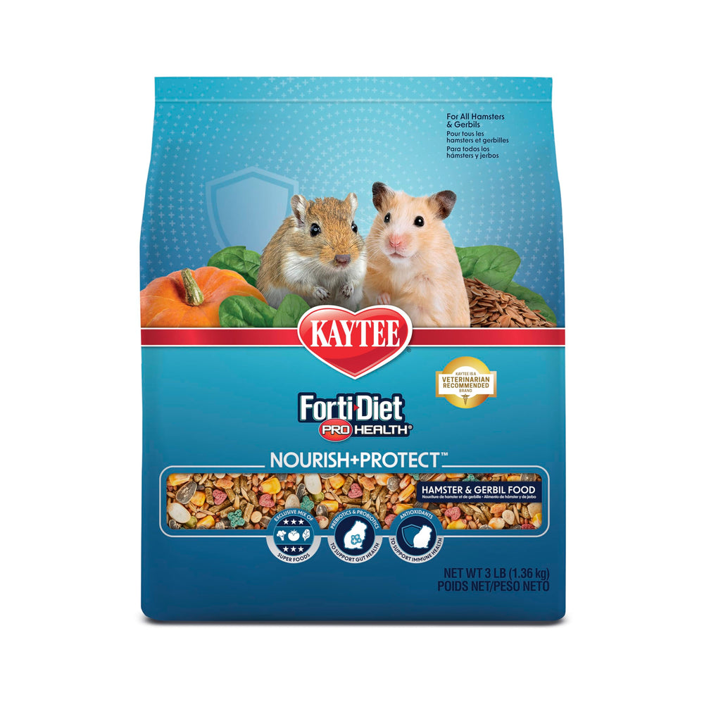 Kaytee Forti-Diet Pro Health para hámster: bocado crujiente que favorece la digestión.