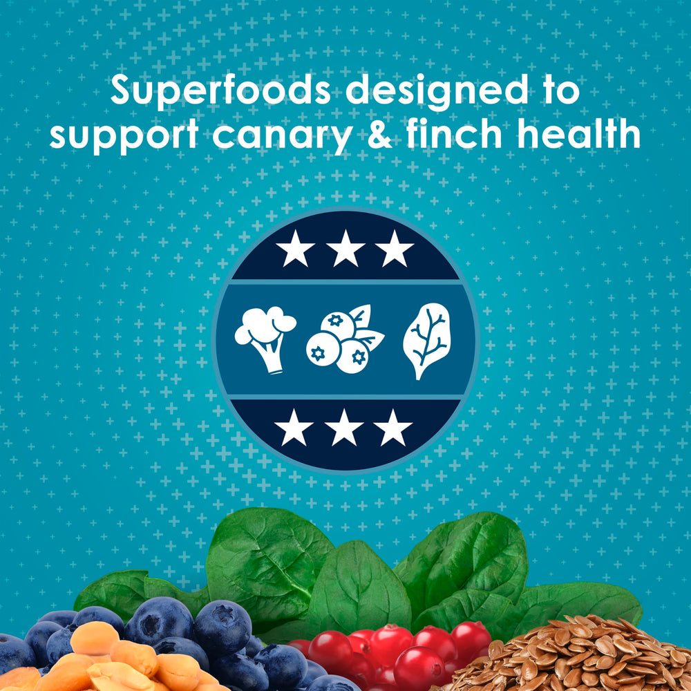 Etiqueta naturalmente conservada, Kaytee Forti-Diet Pro Health, frescura duradera para aves.
