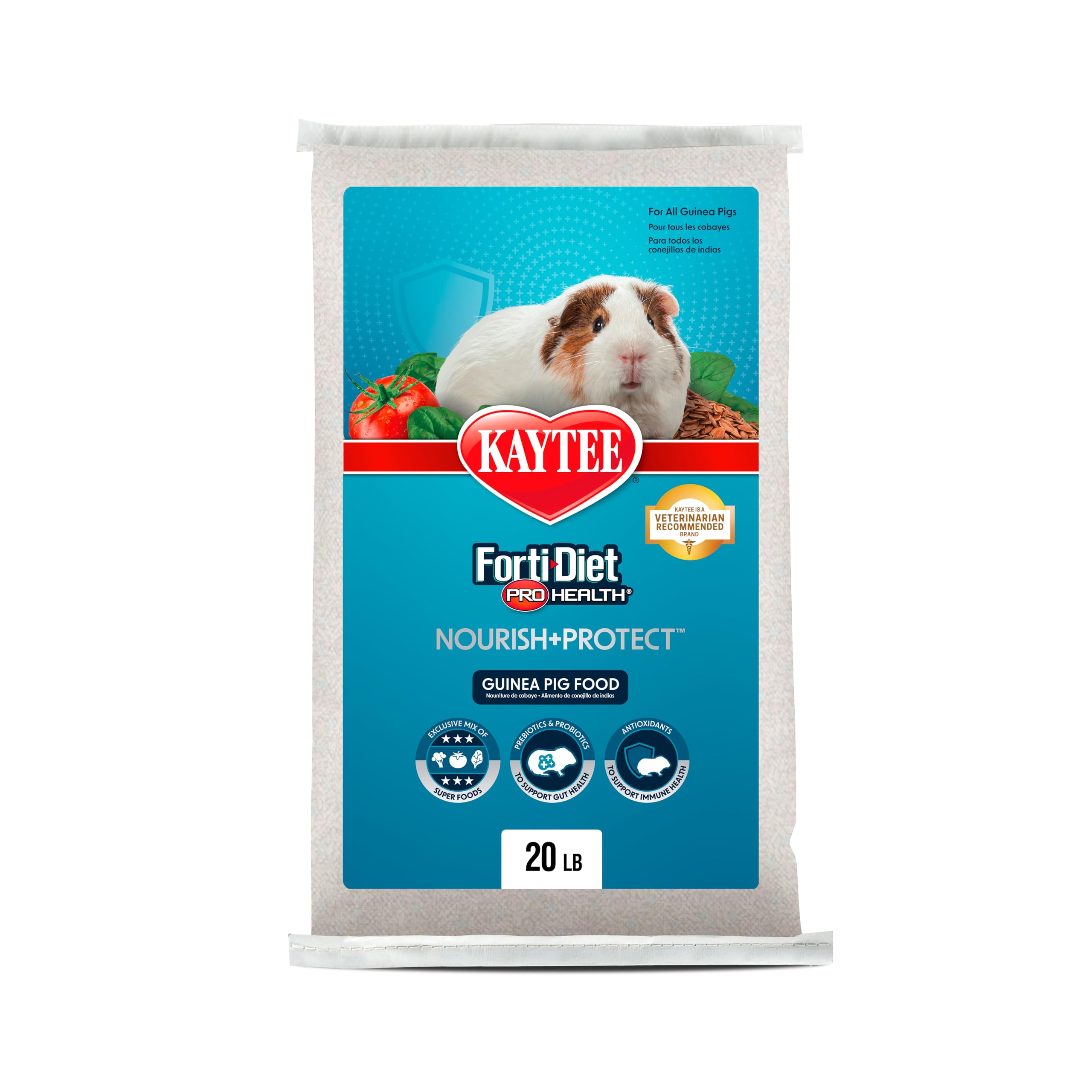 Kaytee Forti-Diet Pro Health Nourish+Protect cobaya, bolitas crujientes para masticación saludable.